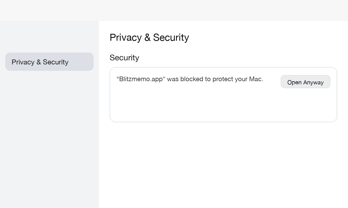 Privacy & Security: Open Anyway
